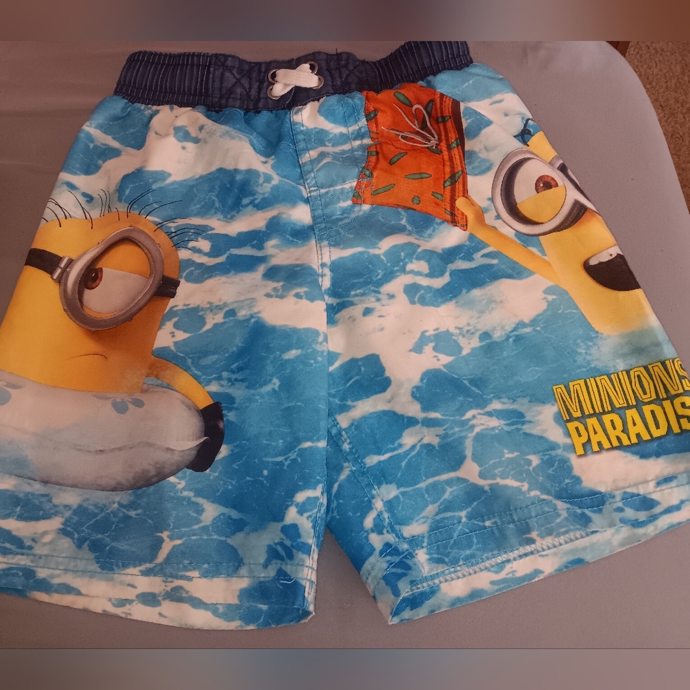 Boys size small 6/7, Despicable Me swim trunks